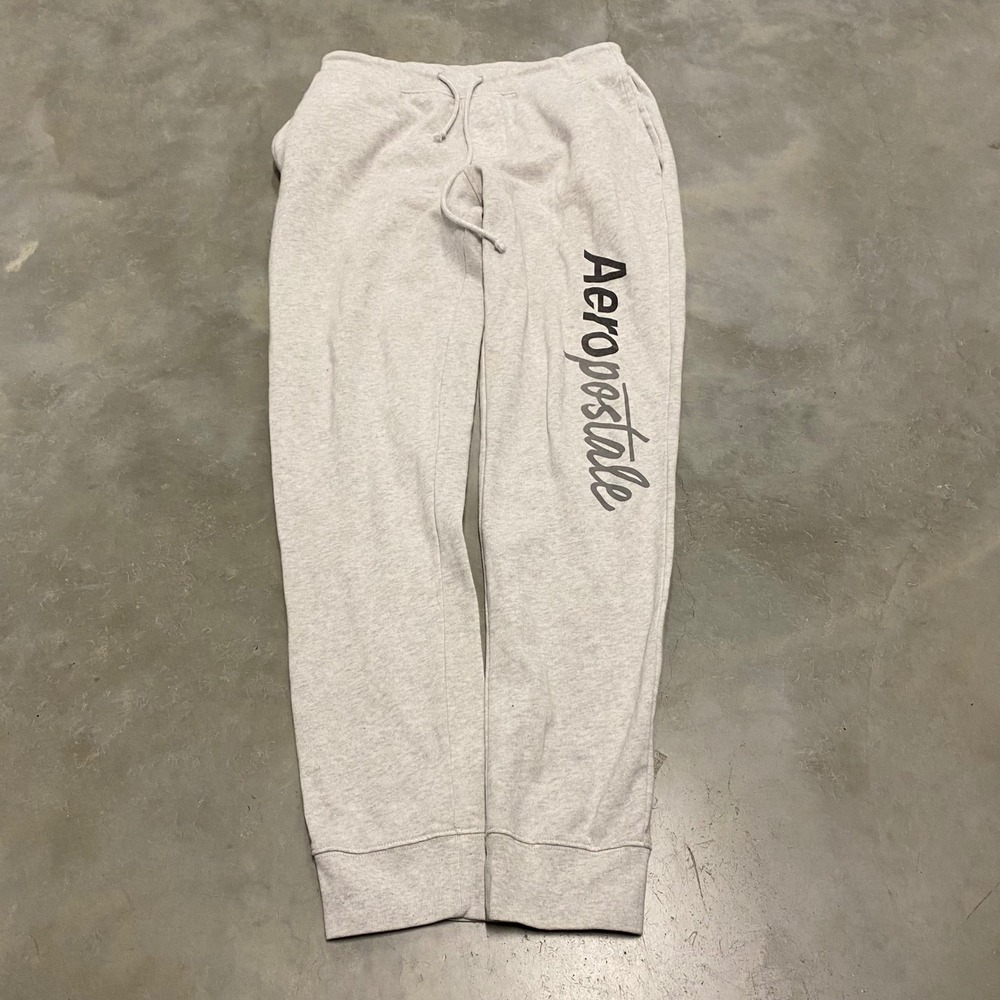Aeropostale Grey Sweatpants Joggers Womens Size Small Drawstring Casual - Picture 1 of 3
